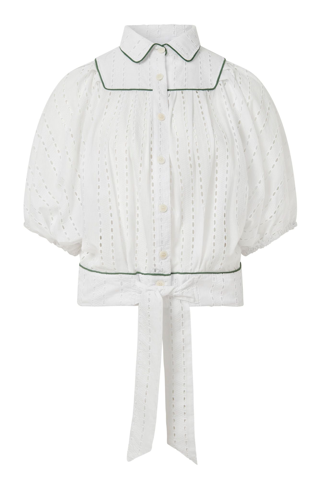 Magic Organic Cotton Broderie Anglaise Blouse White