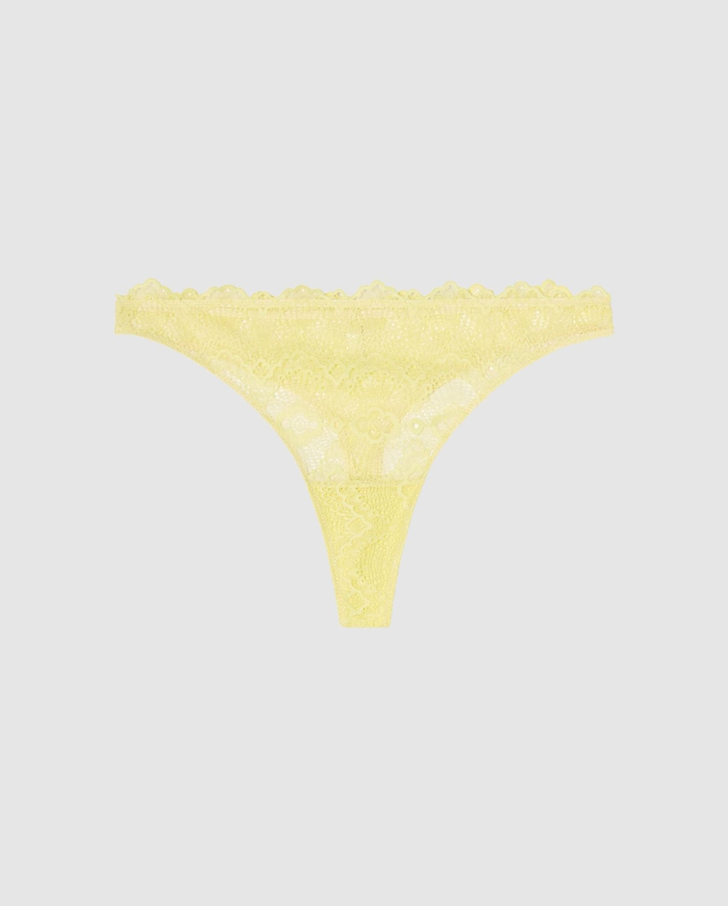 Lace Thong Light Yellow