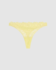 Lace Thong Light Yellow