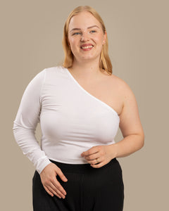One-Shoulder Shirt White