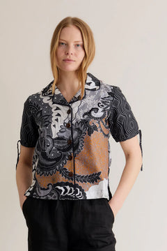 Zori Shirt Batik Print Brown/Black