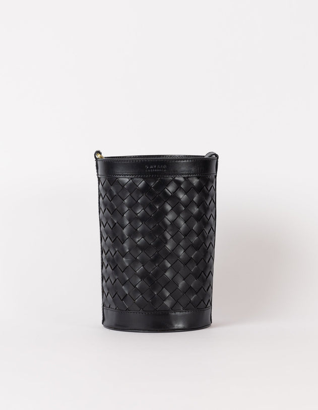 Zola Woven Leather Laukku Musta