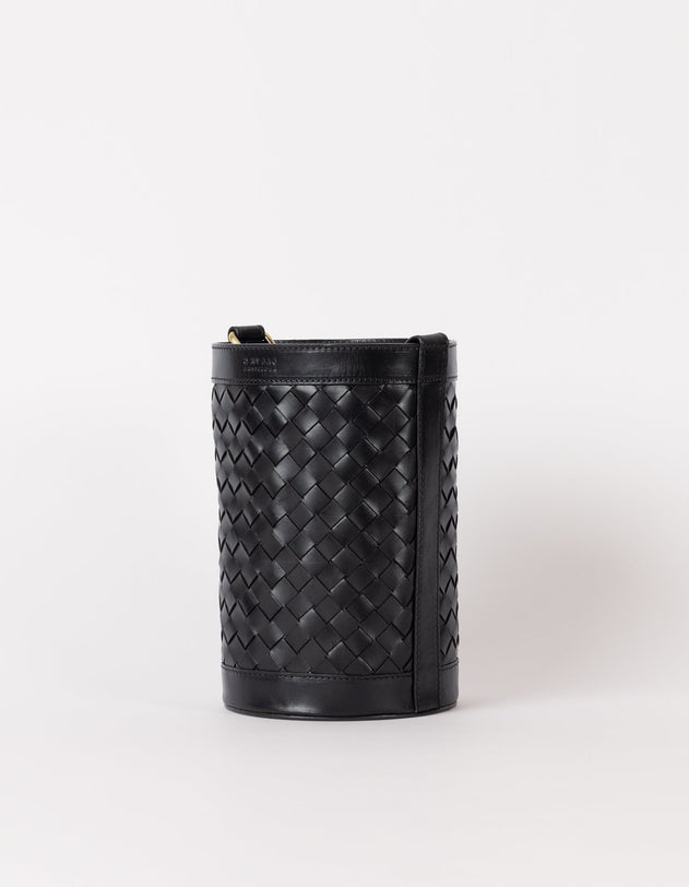 Zola Woven Leather Laukku Musta