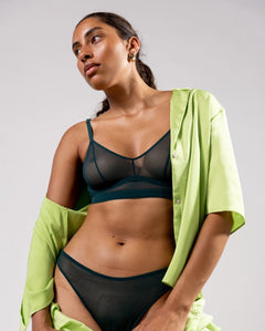 Mesh Balconette Pine Green