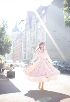 Fit and Flare Raincoat with A-Line Hem Cotton Candy Pink
