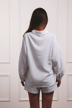 Calabasas Linen Button Down Shirt White