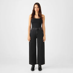Blink Wide Cropped Jeans Black Denim