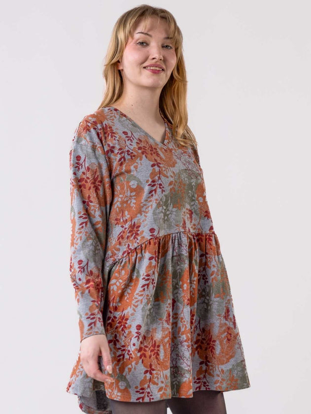 Sinervä Tunic Rust-Grey Melange