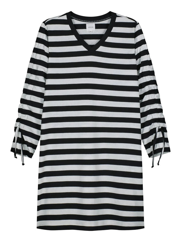 Ailigas Dress Black and White striped