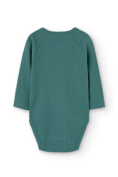 Baby's Griselle Long Sleeve Ribbed Bodysuit Blue