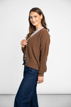 Short Cardigan Dark Brown