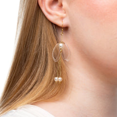 Lily Double-Drop Earrings Clear