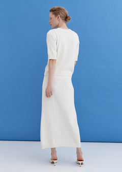 Knitted Cotton Top and Skirt Set