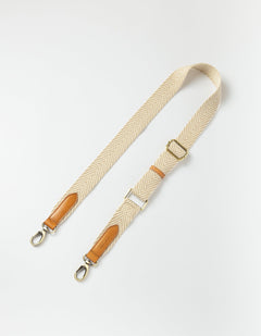Herringbone Laukunhihna Hiekka & Cognac