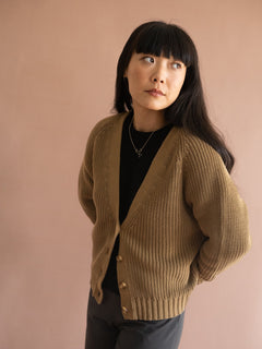 Golah Short Cardigan Earth Brown