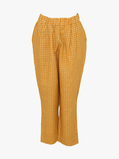 Miles Linen Pants Gingham Orange