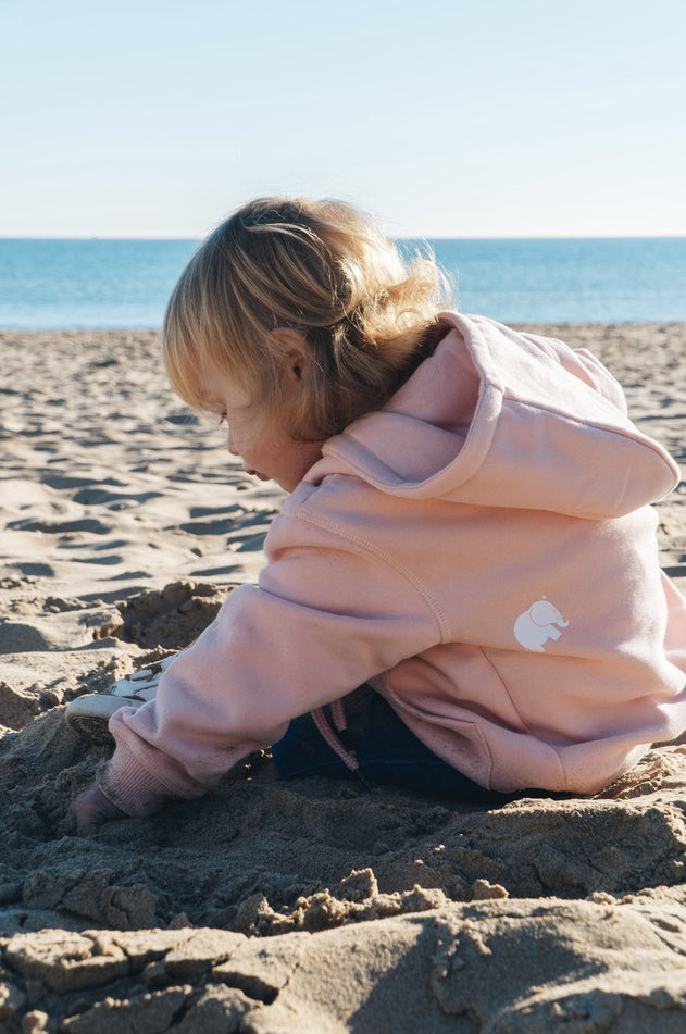 Kids' Organic Classic Hoodie Pale Pink