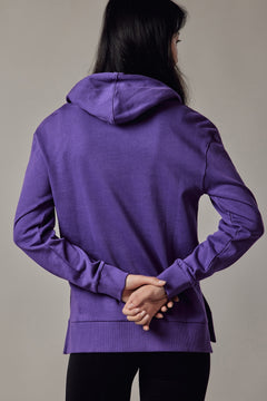 Women's Hoodie Sweatshirt With Side Slits