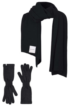 Via Merino Wool Scarf Black
