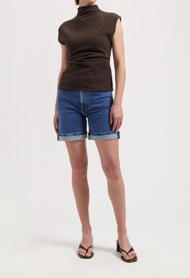 Luna Mid Denim Shorts Stone Vintage