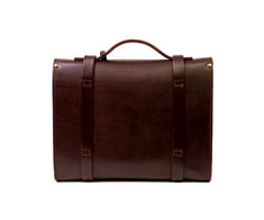 Leather Briefcase Mod 125 Cuoio Dark Brown