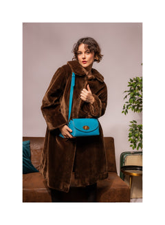 The Small Box Leather Bag Light Blue