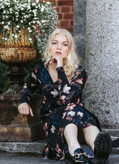 Amélie Layered Dress Versailles Blue - IVALO.COM