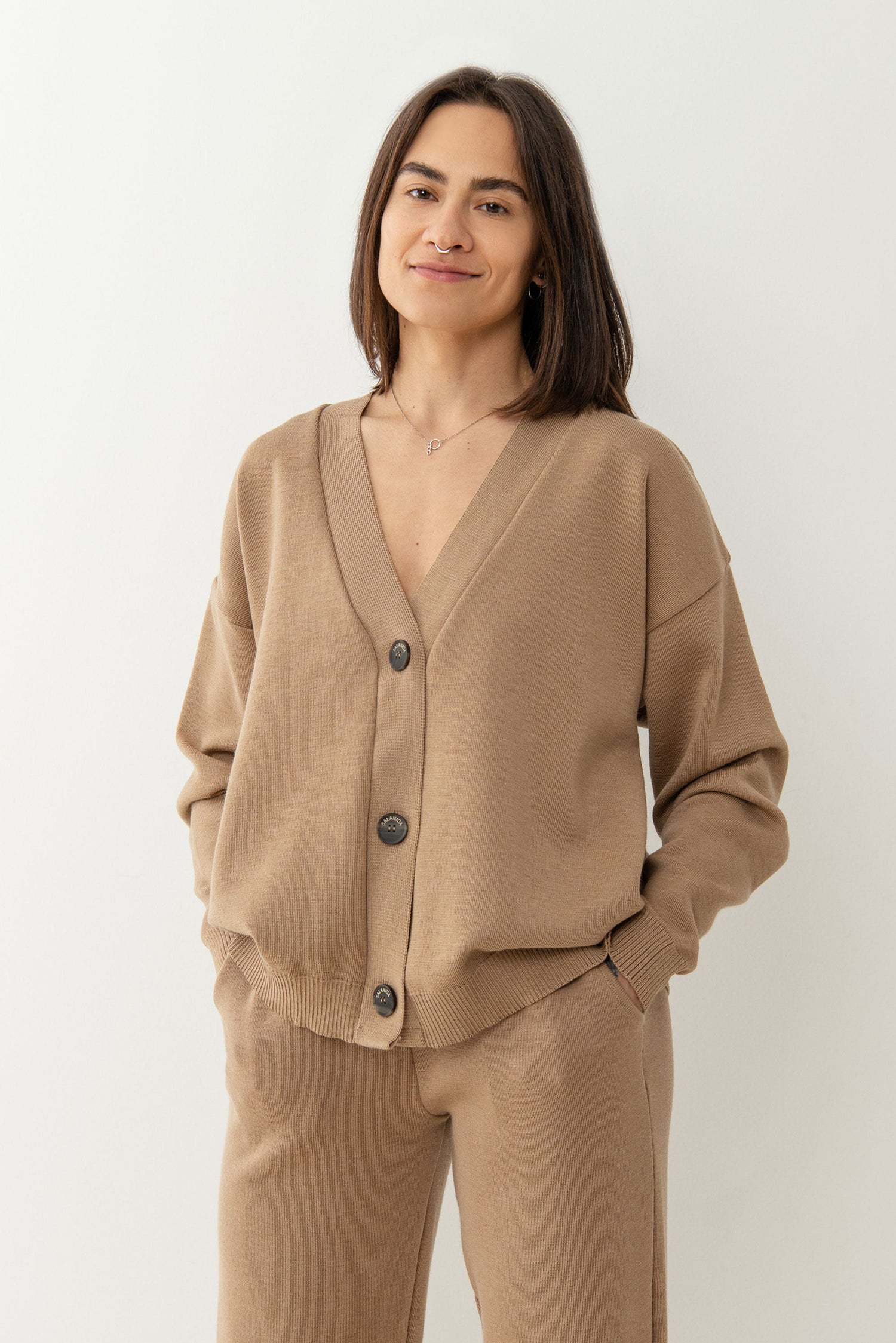 Bene Merino Cardigan Beige