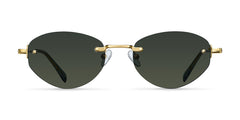 Amina Sunglasses Gold Olive