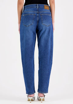 Amy Regular Fit Barrel Leg Jeans Blue