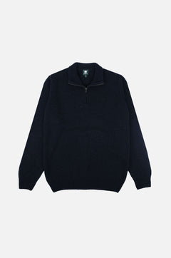 Bernia Quarter Zip Knit Ocean Blue