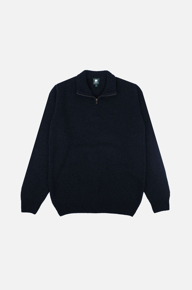 Bernia Quarter Zip Knit Ocean Blue