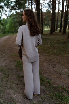 Merino Wool Wide-Leg Knitted Pants