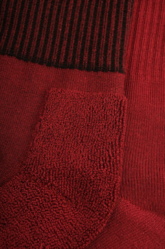 Burgundy Organic Cotton Athletic Socks