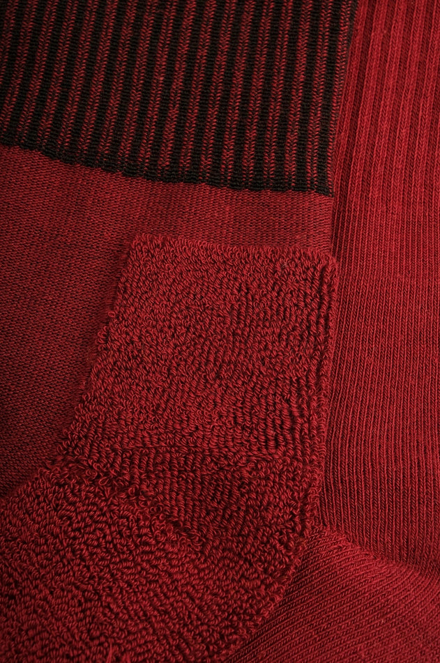 Burgundy Organic Cotton Athletic Socks
