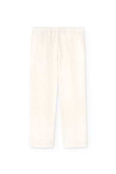 Henna Oversized Linen Blend Pants In White