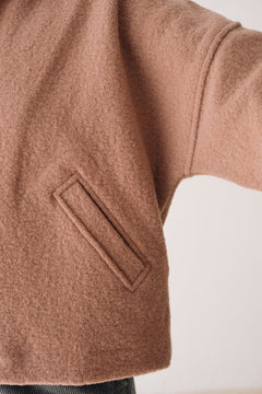 Merino Wool Short Coat in Pink