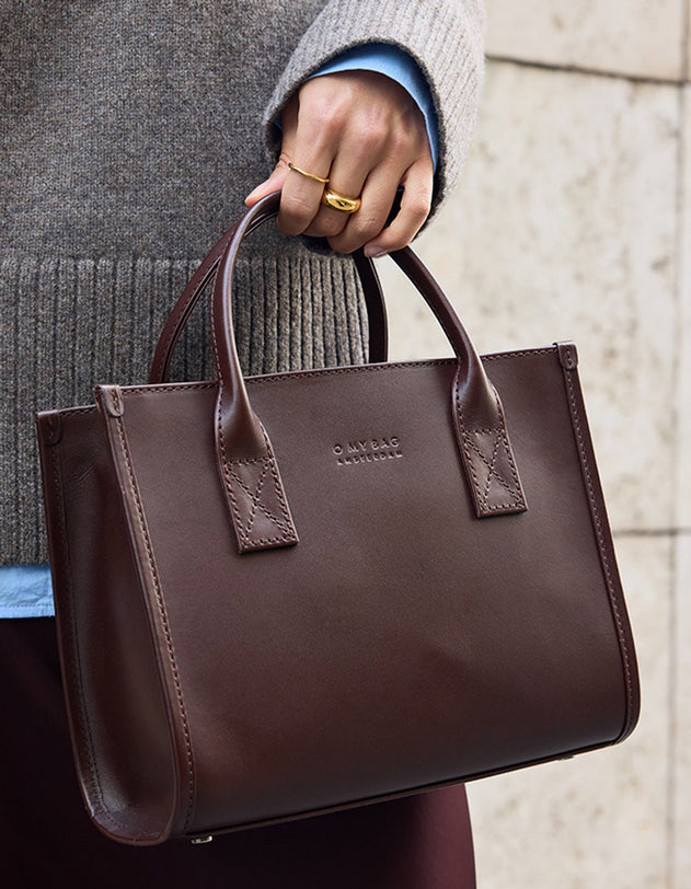 Jackie Midi + Leather Strap Classic Leather Chocolate