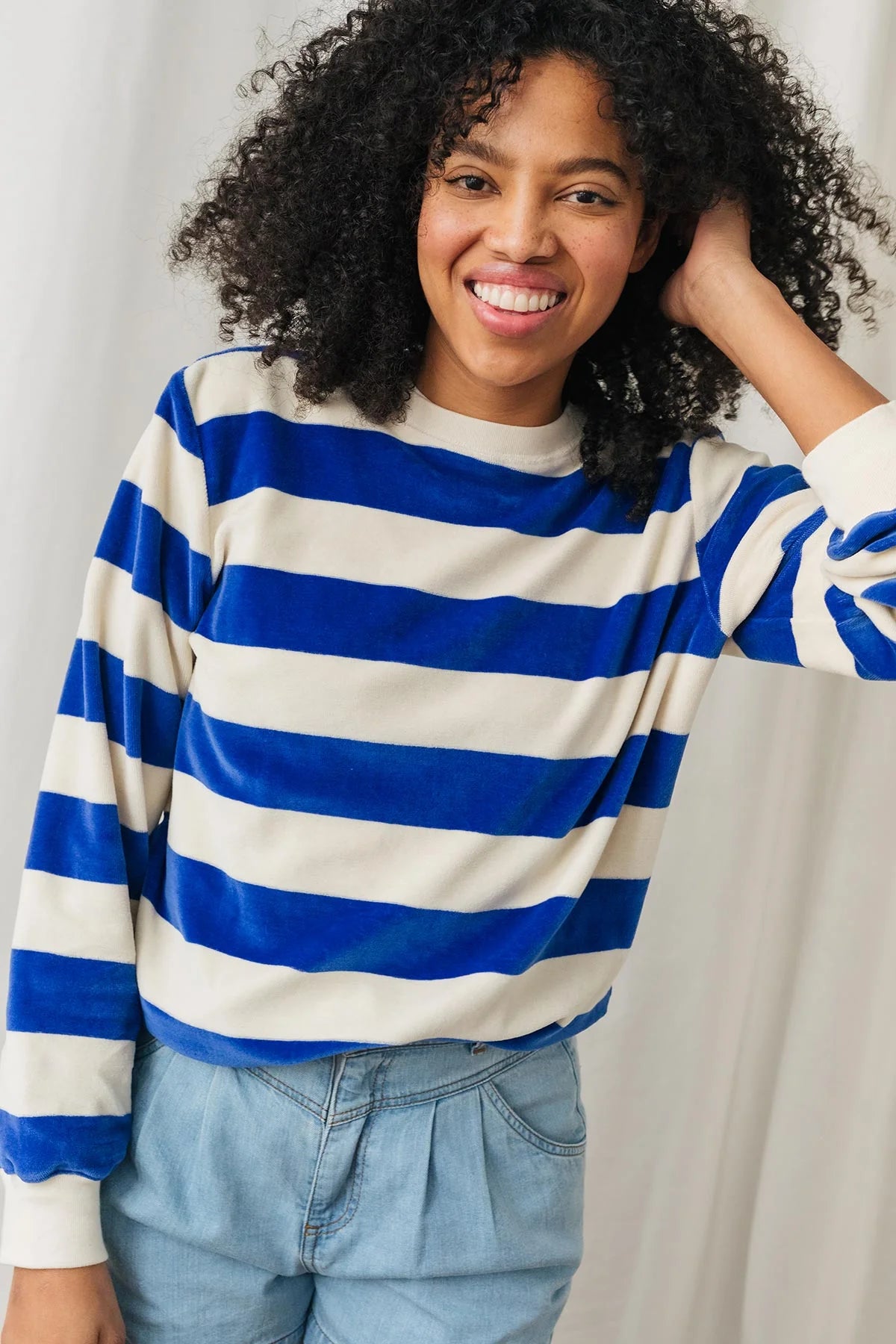 TWOTHIRDS Hawi Sweatshirt Ultramarine Stripes