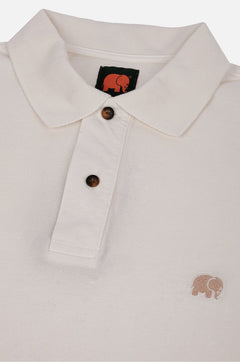 Alcalali Pigment Dyed Polo Shirt Almond Milk