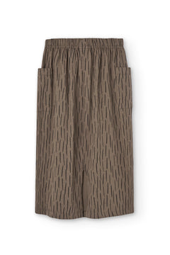 Kid's Hadiya Organic Cotton Midi Skirt Bark Brown