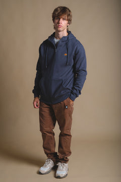 Organic Essential Zip Hoodie Trendsplant Blue