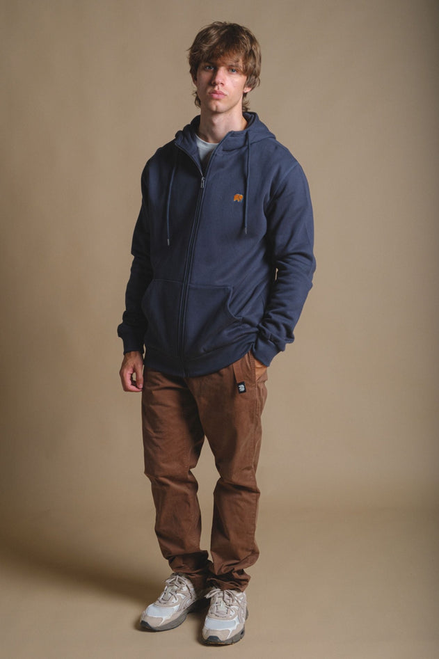 Organic Essential Zip Hoodie Trendsplant Blue