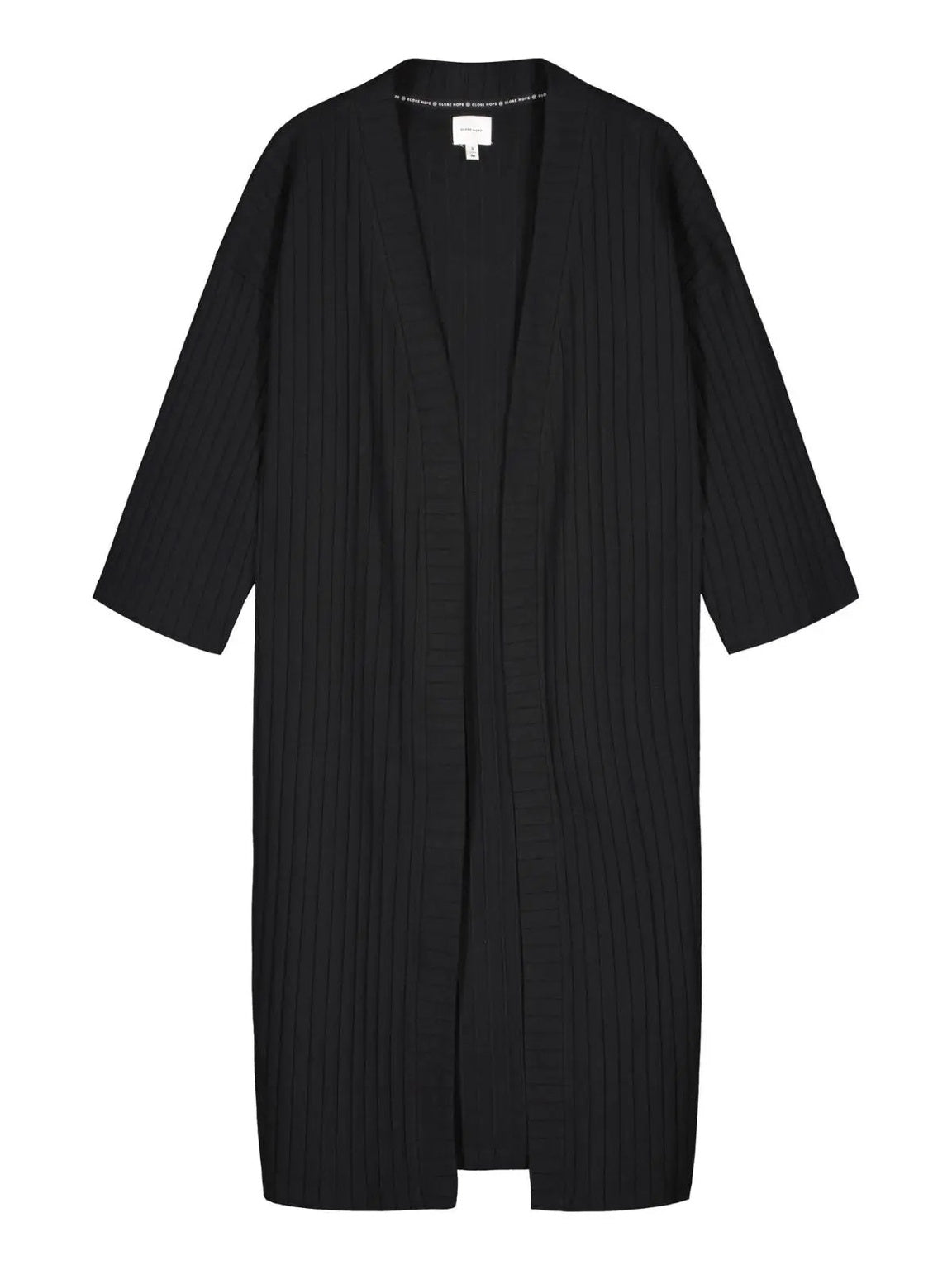 Putous Ribbing Cardigan Black