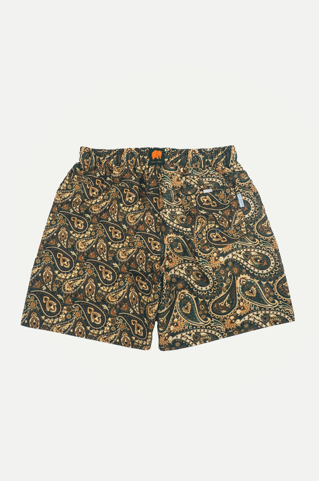 Forest Paisley Swim Trunks Green