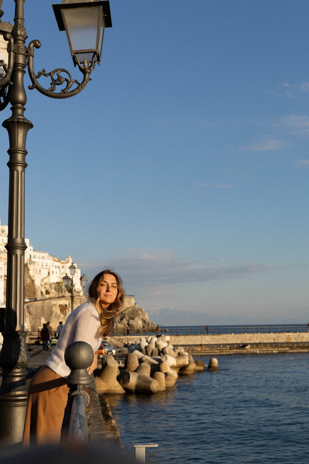 Melody Mohair Polo Top White