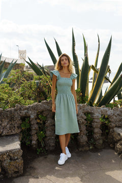 Ariela Linen Dress Desert Sage