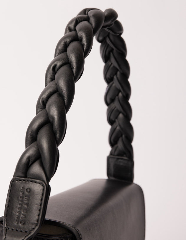 Braided Shoulder Laukunhihna Musta