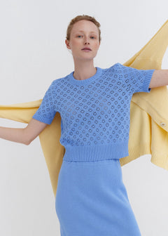 Knitted Cotton Lace Top
