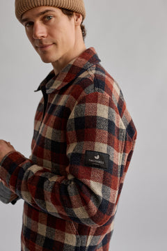 Ballycuggeran Jacket Navy Red Ecru Checks
